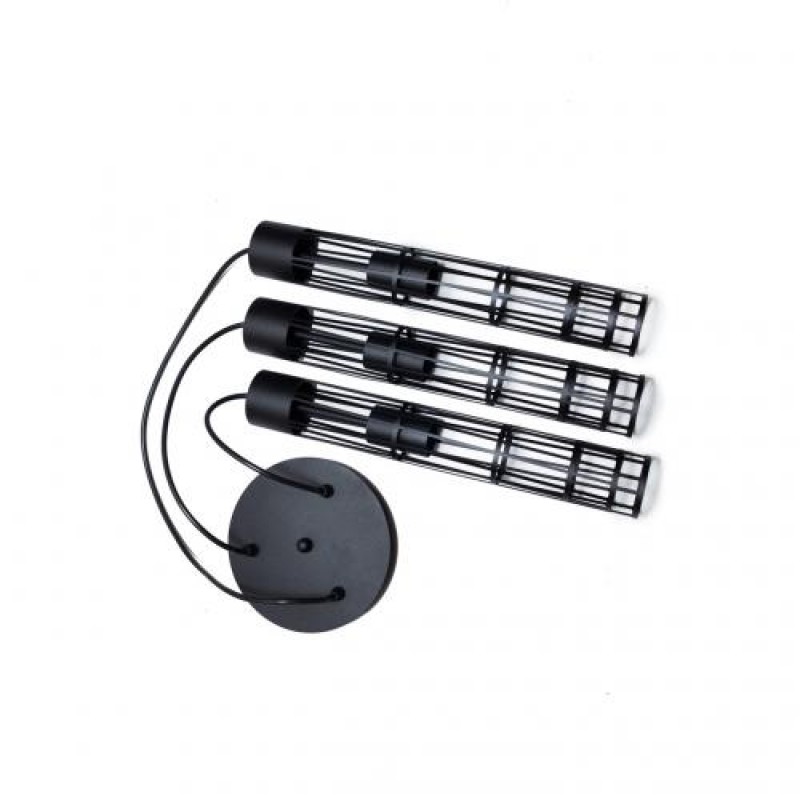 Світильник підвісний MSK Electric Flow у стилі лофт на круглій основі NL 6040-3R BK