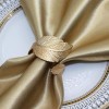 Набір перстень для серветок Світ текстилю Листя Gold Золотистий 6 шт