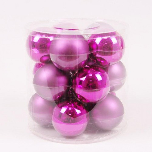 Кульки скляні Flora D 8 см 15 шт Рожевий (44376) в інтернет супермаркеті PbayMarket!