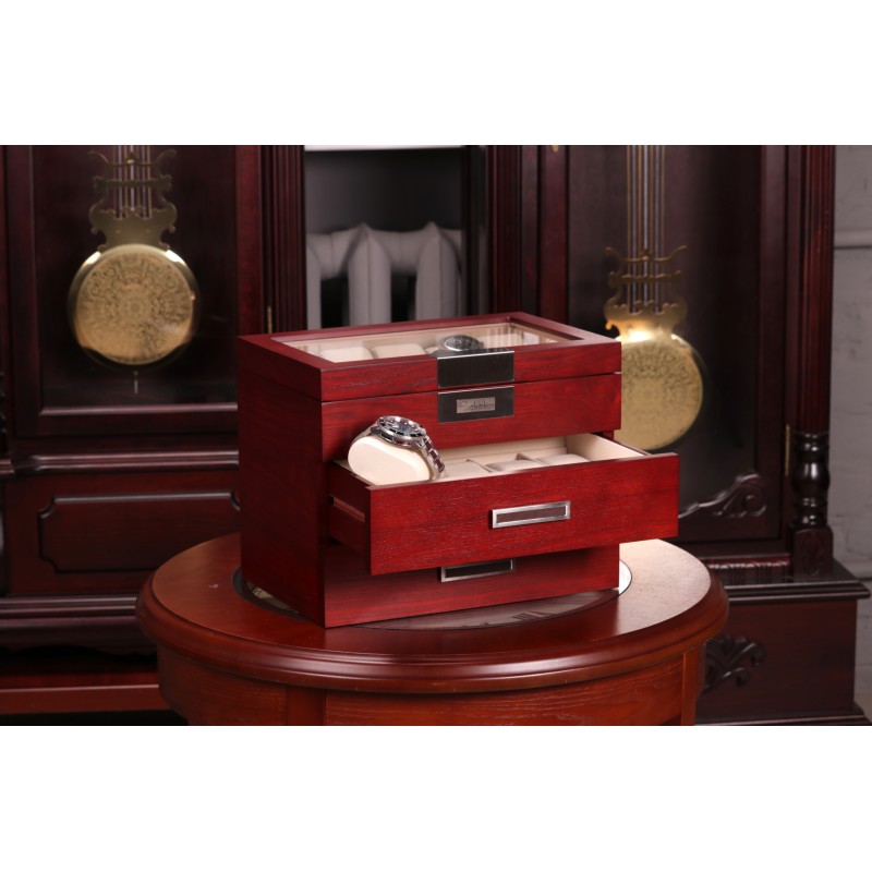 Шкатулка для зберігання годинників Salvadore WB/2350/30.C Бордово-бежевий