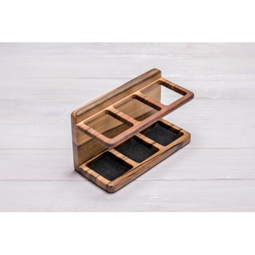 Дерев'яний органайзер для зберігання косметики ecoWalnut 190x87.5x110 мм Дерев'яний органайзер для зберігання косметики ecoWalnut 190x87.5x110 мм