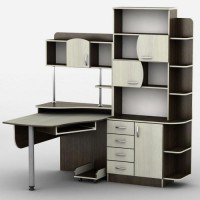 Стіл комп'ютерний Тиса Мебель Тиса-8 Венге Молочний 2005x1200x1800 мм