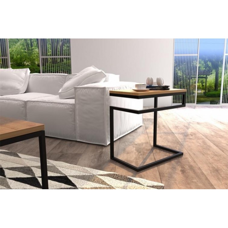 Приставний столик у стилі Loft NS-1502 550x500x300 мм Черный