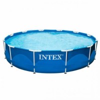 Басейн каркасний круглий Intex 366х76 см 6503 л Синій Басейн каркасний круглий Intex 366х76 см 6503 л Синій