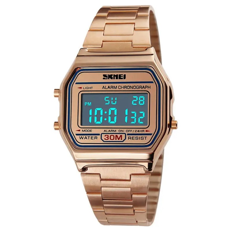 Чоловічий наручний годинник Skmei 1123 Popular Розовое золото