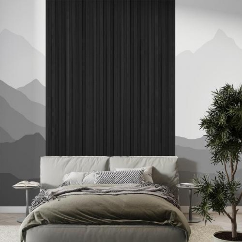 Декоративна стінова рейка Sticker Wall 160*23*3000мм (D) SW-00001532 Чорна