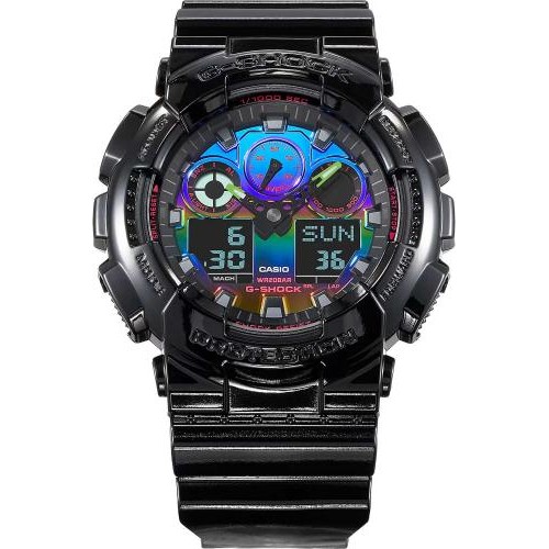 Годинник Casio G-SHOCK GA-100RGB-1AER Black Годинник Casio G-SHOCK GA-100RGB-1AER Black