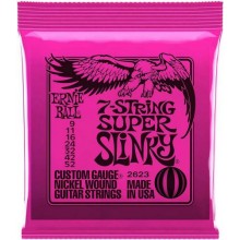 Струни для електрогітари Ernie Ball 2623 7-String Super Slinky Nickel Wound 9/52