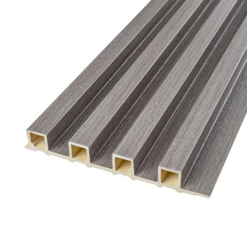 Декоративна стінова рейка Sticker Wall WPC Сірий 160x3000x23 мм (SW-00001528)