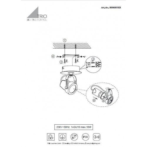 Бра TRIO GOA 800600131