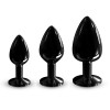 Металева анальна пробка з кристалом Dorcel Diamond Plug Black M в інтернет супермаркеті PbayMarket!