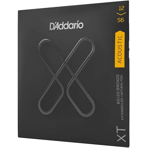 Струни для акустичної гітари D'Addario XTABR1256 XT 80/20 Bronze Light Top/Medium Bottom 12/56 Струни для акустичної гітари D'Addario XTABR1256 XT 80/20 Bronze Light Top/Medium Bottom 12/56