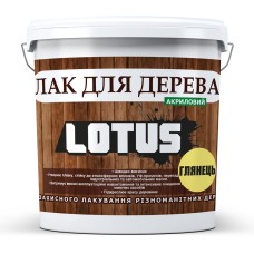 Лак акриловий для дерева Lotus Глянцевий Прозорий 1 л