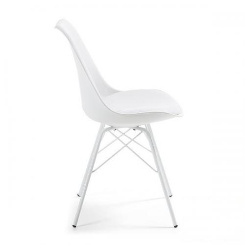 Стілець дизайнерський SDM Тау пластиковий металевий подушка Білий (hub_ffEt98183) Стілець дизайнерський SDM Тау пластиковий металевий подушка Білий (hub_ffEt98183)