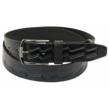 Шкіряний ремінь Skipper 110-130 x 3.8 см Чорний (1033-38)