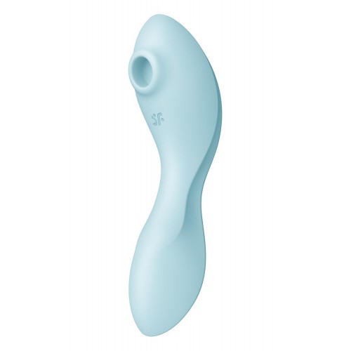 Вакуумний смарт-стимулятор із вібрацією Satisfyer Curvy Trinity 5 (Blue), керування зі смартфона в інтернет супермаркеті PbayMarket!