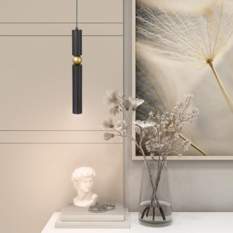 Світильник підвісний MSK Electric Antique NL 40500 BK+BN