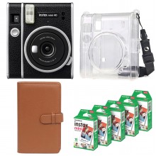 Подарунковий набір Фотоапарат Fujifilm Instax Mini 40/Фотопапір 50 шт/Чохол/Фотоальбом на 108 фото Коричневий
