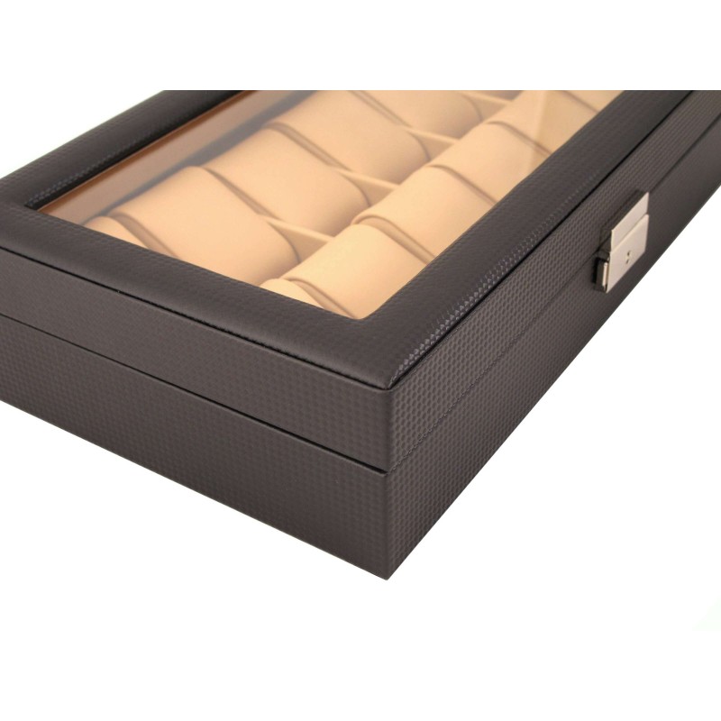 Шкатулка для зберігання годинників Craft 12PU.FIB.BR Чорний