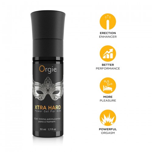 Гель для стимуляції члена Orgie Xtra Hard Power Gel For Him, 50 мл, розігріває, посилює ерекцію