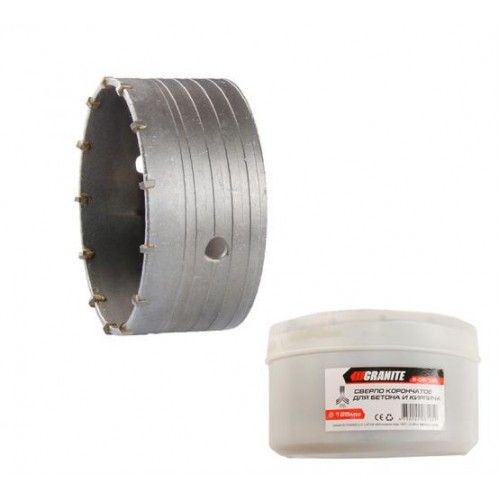 Свердло корончате GRANITE для бетону 125 мм 13 зубців 2-08-125 Свердло корончате GRANITE для бетону 125 мм 13 зубців 2-08-125