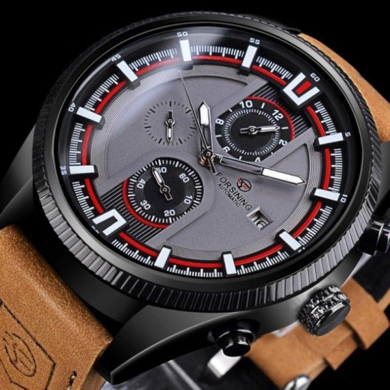 Годинник наручний чоловічий Forsining Tennesy Brown