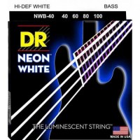 Струни для бас-гітари DR NWB-40 Hi-Def Neon White K3 Coated Light Bass Guitar 4 Strings 40/100 Струни для бас-гітари DR NWB-40 Hi-Def Neon White K3 Coated Light Bass Guitar 4 Strings 40/100