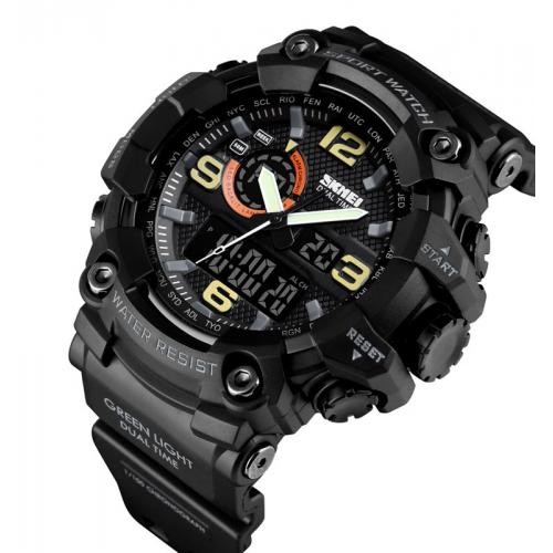 Годинник наручний Skmei 1520 Black 1520BK (17152-hbr) Годинник наручний Skmei 1520 Black 1520BK (17152-hbr)