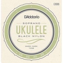 Струни для укулеле D'Addario EJ53S Black Nylon Soprano Ukulele Strings 28/29