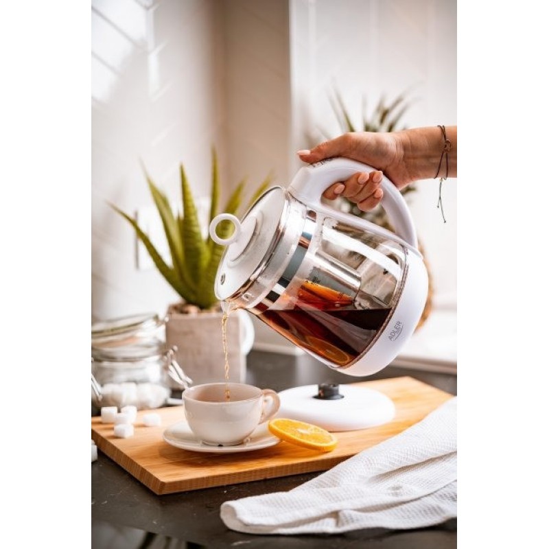 Чайник електричний з терморегулятором та заварником Adler AD 1299 1.5 л