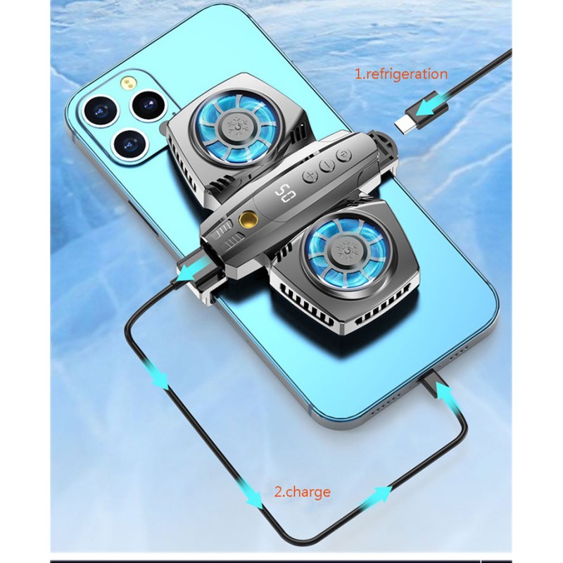 Універсальний напівпровідниковий радіатор-вентилятор для смартфона Union PUBG Mobile K4 Silver