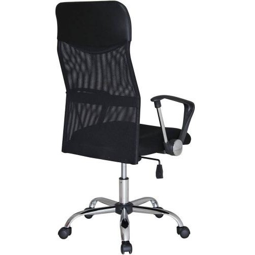 Крісло офісне Оливія SDM Синхромеханізм сітка екошкіра чорна