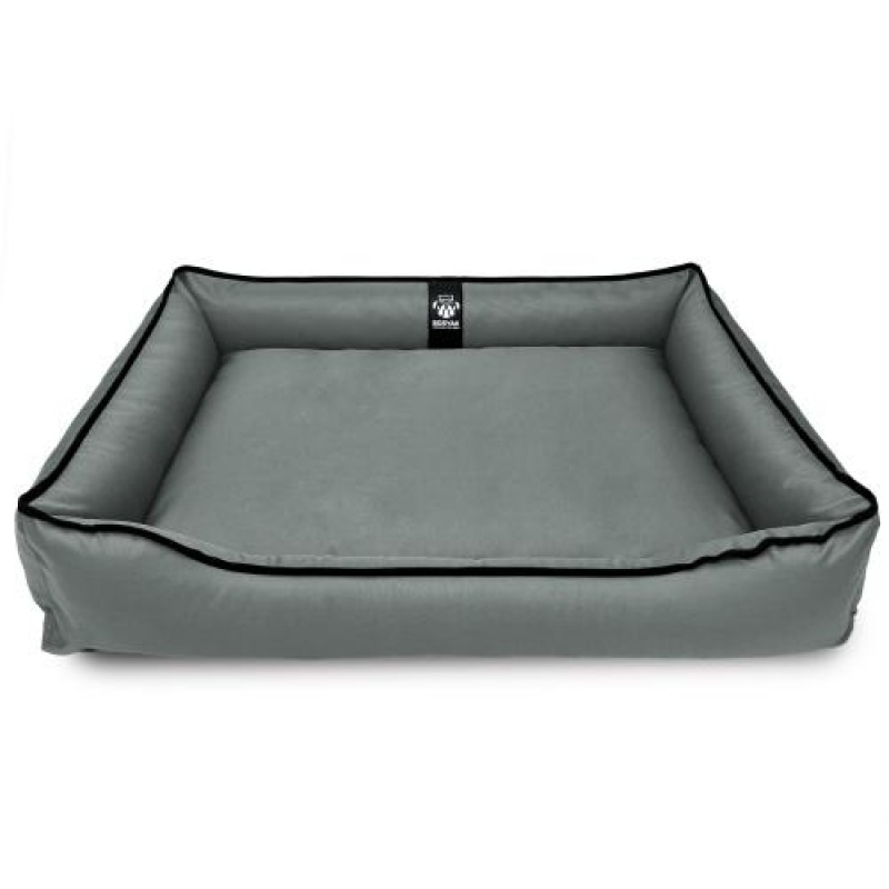 Лежак ліжко для собак всіх порід EGO Bosyak Waterproof L 90х75 Сірий (спальне місце для великих собак)