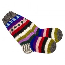 Шкарпетки теплі Тапа Kathmandu вовна яка M Різнокольорові візерунки (27272)