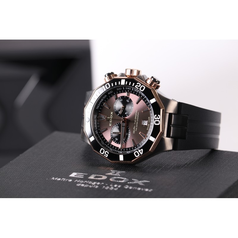 Годинник Edox Delfin Chronograph 10112 357GRNCA BRNR