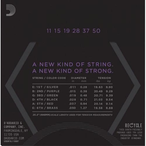 Струни для електрогітари D'Addario NYXL1150BT Nickel Wound Medium Electric Guitar Strings Balanced Tension 11/50 Струни для електрогітари D'Addario NYXL1150BT Nickel Wound Medium Electric Guitar Strings Balanced Tension 11/50