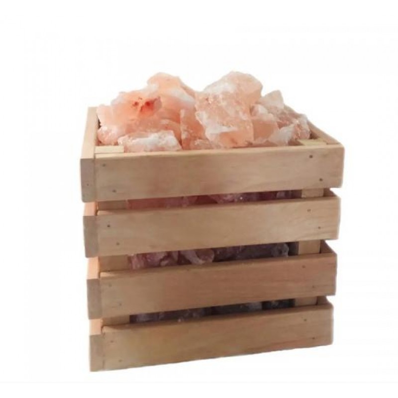 Гімалайська сіль для лазні та сауни PRO Кубик 4,5 кг 17х17х17 см Ольха
