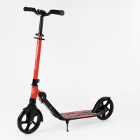 Самокат складаний із затискачем керма та амортизатором Best Scooter 13 x 45 см 100 кг Red and black (103467)