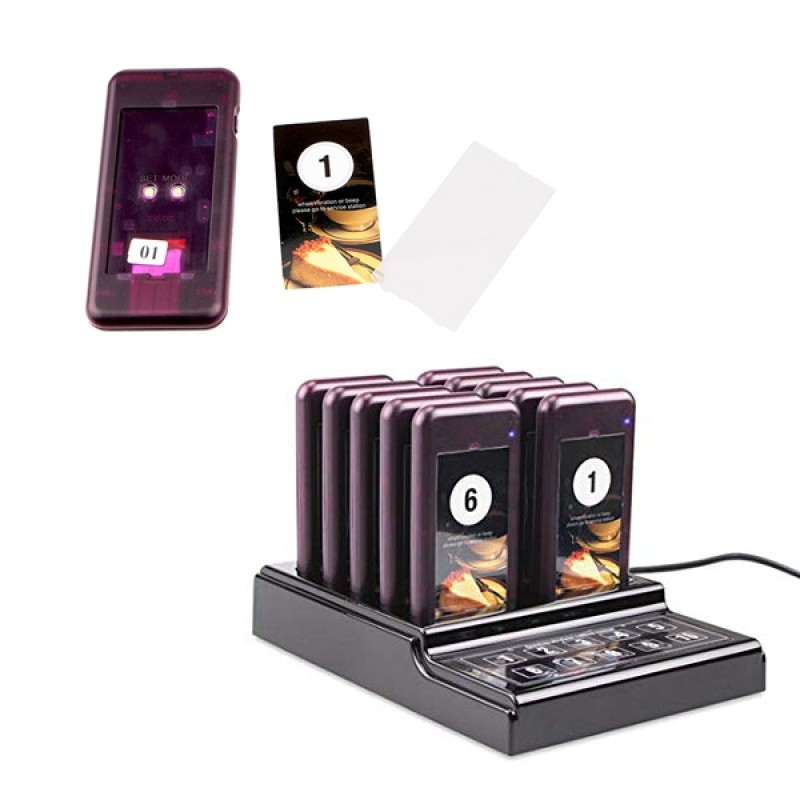 Бездротова система оповіщення та виклику клієнтів і гостей з 10 пейджерами Retekess SU-68G