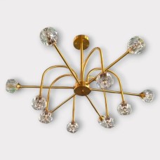 Світлодіодна люстра No Brand Тюльпанчик 5010 Золотистий на 12 плафонів