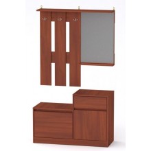 Передпокій із дзеркалом Компанит Влада 100,2х38х168,3 см Яблуня