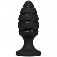 Анальний плаг зі спіральним каналом Doc Johnson Platinum Premium Silicone — The Blast — Black