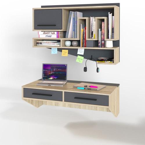 Комп'ютерний стіл Тиса Мебель Тіса Стиль-10 Сонома Графіт 340x500x1000 мм Комп'ютерний стіл Тиса Мебель Тіса Стиль-10 Сонома Графіт 340x500x1000 мм