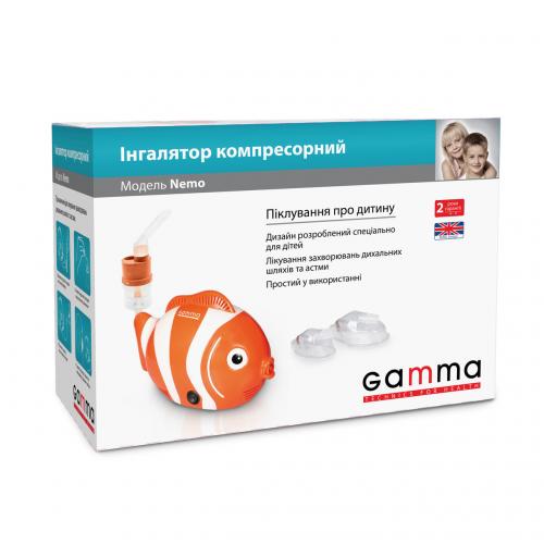 Інгалятор компресорний Gamma Nemo Біло-помаранчевий (CO001139)