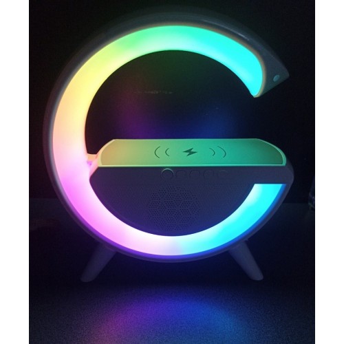 Настільна лампа-нічник Led Wireless Charging Speaker Google (BT2301) 15W White Настільна лампа-нічник Led Wireless Charging Speaker Google (BT2301) 15W White