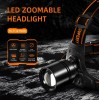 Ліхтар налобний акумуляторний масштабувальний SuperFire HL71 500 Lumen IP43 Black