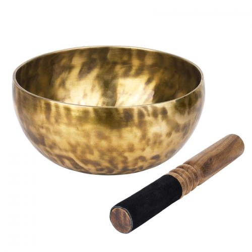 Тибетська співоча чаша Singing bowl Ручна холодна ковка 18,5/18,5/8,7 см Бронзовий (27407) в інтернет супермаркеті PbayMarket!