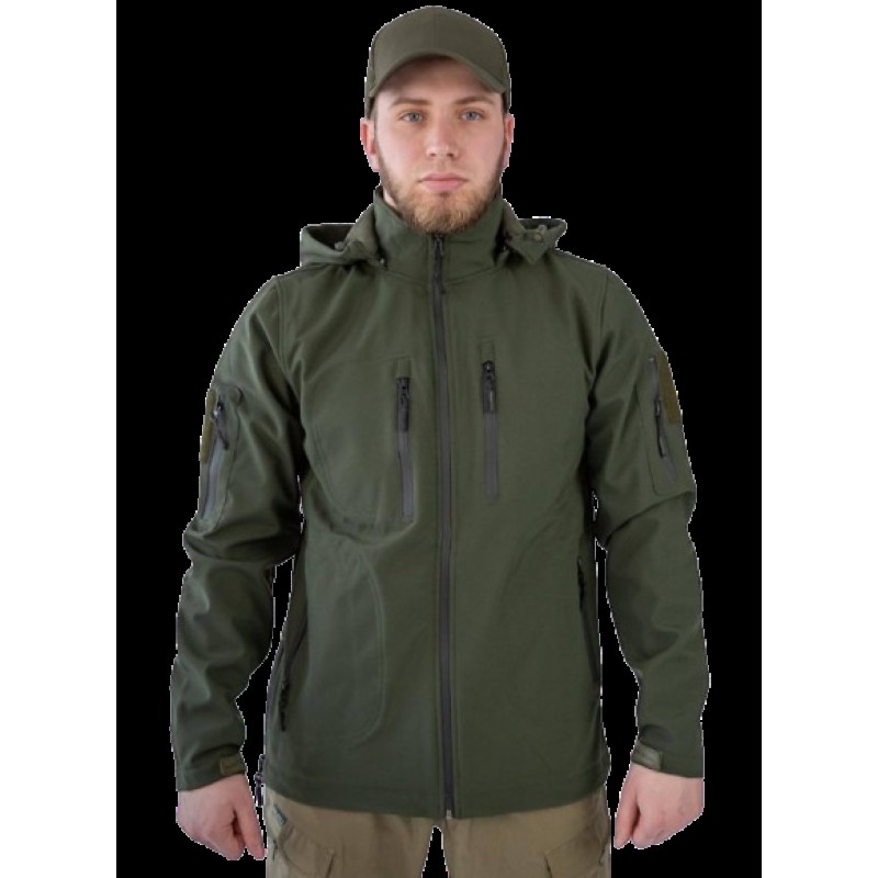 Куртка чоловіча No Brand Soft Shell M Оливковий (2545098975)