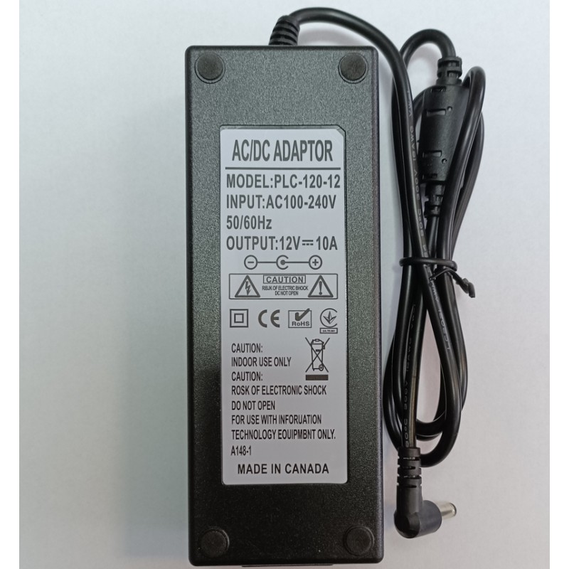 Блок живлення для камер відеоспостереження 12 вольт 10 Ампер 120W OEM PLC-120-12