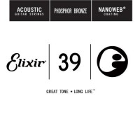 Струна Elixir 14139 Acoustic Nanoweb Phosphor Bronze .039 Струна Elixir 14139 Acoustic Nanoweb Phosphor Bronze .039